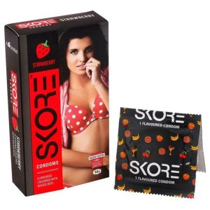 Skore Strawberry Flavoured Condoms 10pcs – আপনার বিশেষ মুহূর্ত হোক আরও রোমাঞ্চকর!