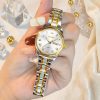 Olevs 5563 Luxury Two-Tone Stainless Steel Analog Watch for Women