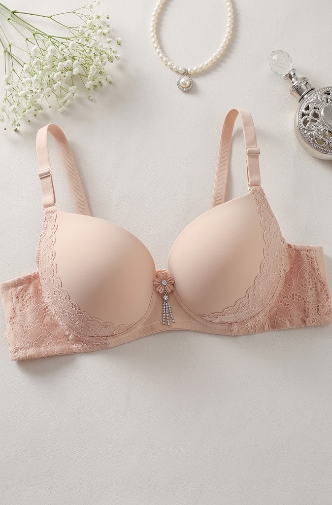 Elegant Padded Lace Underwire Bra – Soft & Supportive Comfort