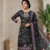 Exclusive Zam Zam Collection – Premium Print Three Piece for Women - Black