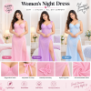 Women’s Sheer Mesh Butterfly Long Nightdress – Elegant Side Slit Lingerie