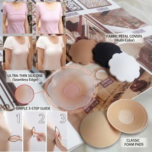 Ultra-Thin Reusable Silicone Nipple Covers & Breast Insert Pads - Seamless & Waterproof (Multi-Color)