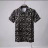 Armani Exchange (A|X) স্টাইলিশ অল-ওভার প্রিন্টেড ক্যাজুয়াল পলো শার্ট - Black