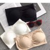 Women’s Cotton Strapless Seamless Bandeau Bra – Padded Tube Top