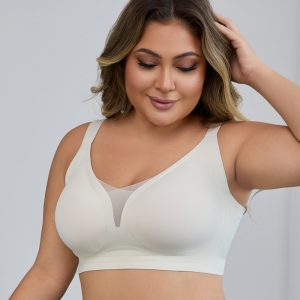 Women's Plus Size Wireless Support Bra – Wide Strap Comfort