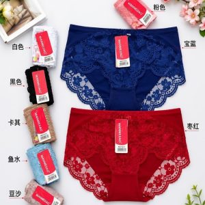 High Waist Floral Lace Panties – Soft Full Coverage Fit