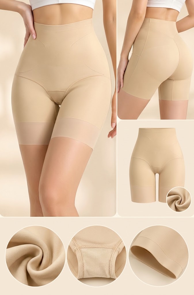 Seamless Shapewear Shorts for Women – High Waist Tummy Control, Waist Slimming & Body Sculpting