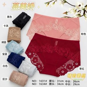 Breathable Floral Lace Panties – Soft Full Coverage Fit for Women