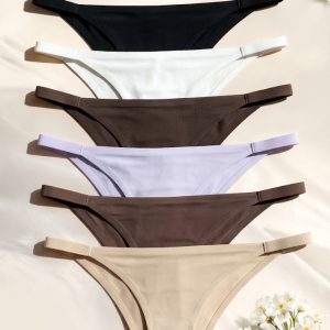 Women's Soft Invisible Seamless Low-Rise Thong Panties