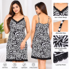 🏵️Ladies Plus Size Printed Nightdress with Lace Trim – Soft Comfortable Sleeveless Nighty