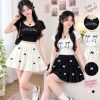 🎀 Women’s High-Waist Tiered Bow Mini Skirt with Elastic Waistband