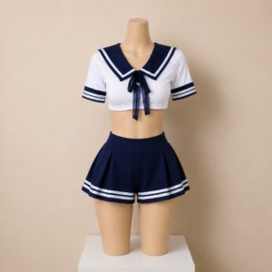 ⚓ Sexy Sailor Style School Girl Cosplay Costume Set for Women